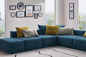 Легкий бескаркасный диван Драм с подушками, цены от производителя, доставка по России